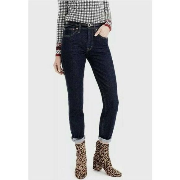 J. Crew Vintage Cropped Denim Jeans in Rinse Wash Sz 26 - Picture 1 of 4